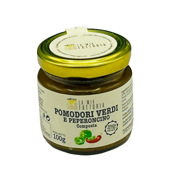Composta di pomodori verdi e peperoncino